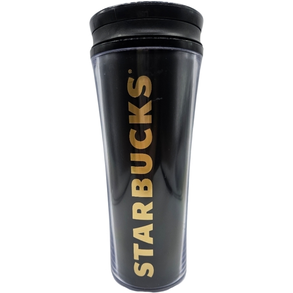 Starbucks Black Acrylic Travel Tumbler 16oz 2015